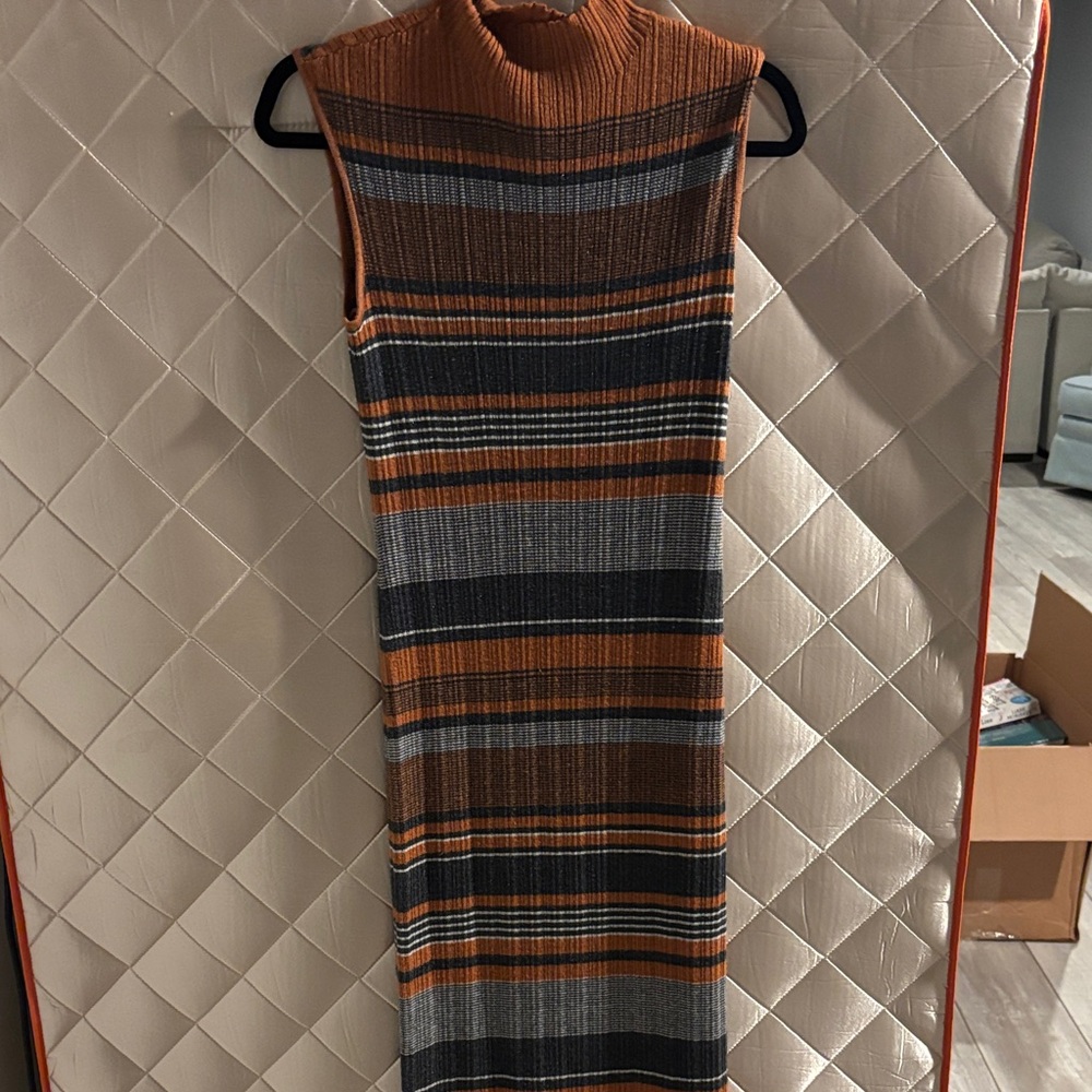 House of Harlow 1960 tank Striped Dress in Orange and Black